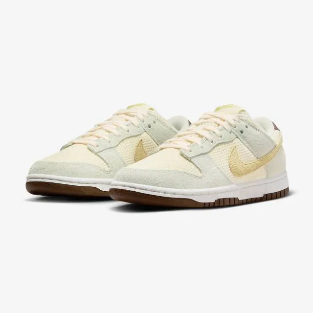 Nike women's dunk low (coconut milk hemp/ cream/ coconut milk/ light yellow/ light green/ brown) siz