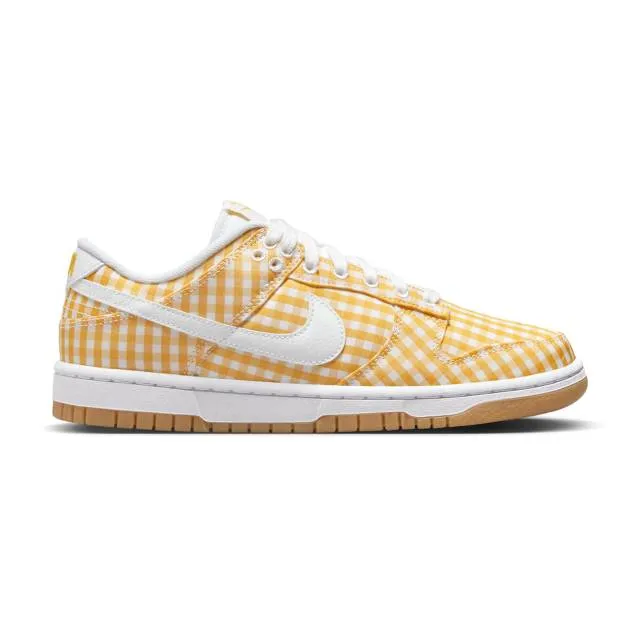 Nike women's dunk low (yellow gingham/ vivid sulfur/ white/ gum light brown) sizes 6-10 dz2777-700