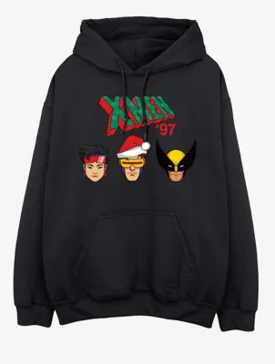 NW2 X-Men Christmas Heads Mens Black Printed Hoodie | Men | George at ASDA