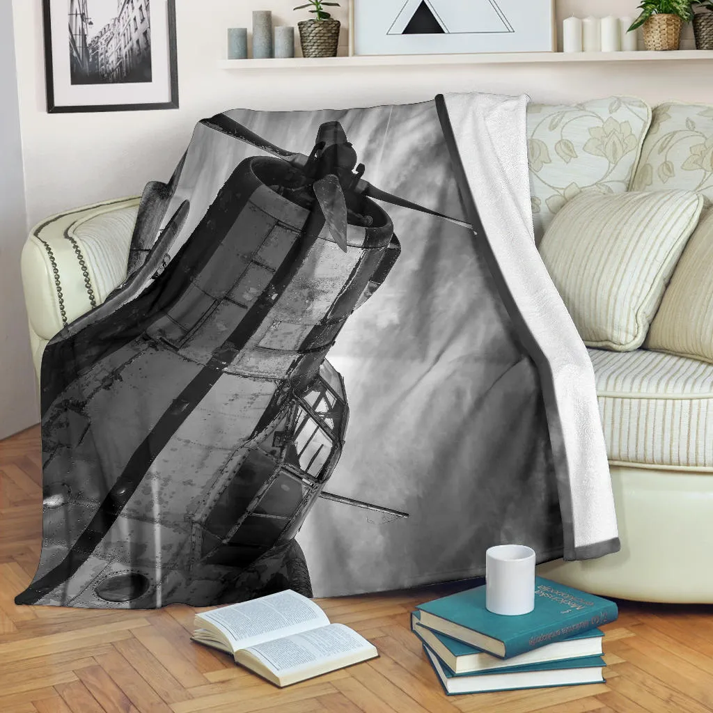 Old Airplane Propeller Premium Blanket