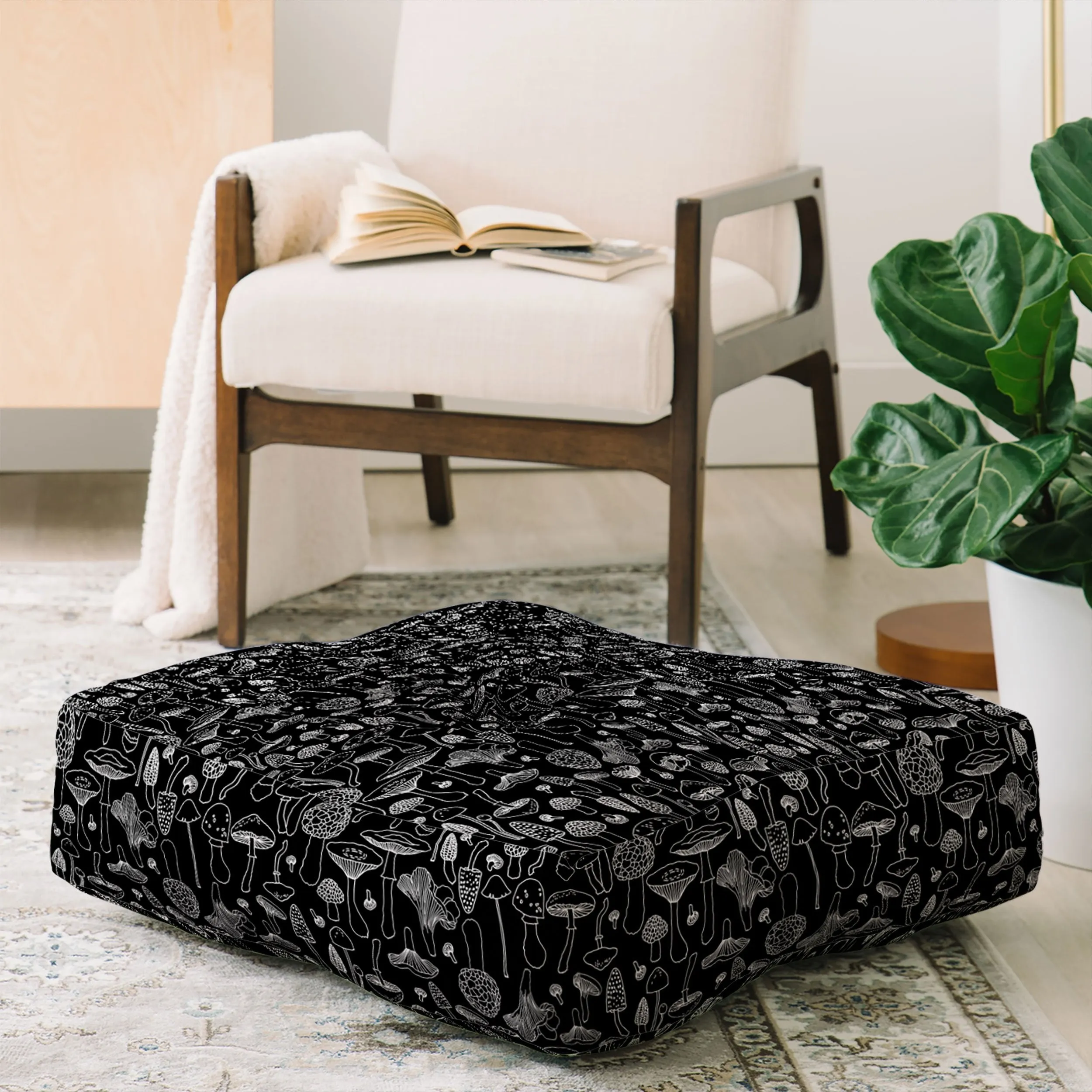 Ole Marcella Mushrooms Floor Pouf Pillow Square (DS)