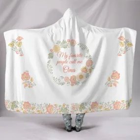 Oma Favorite People Peach Hooded Blanket