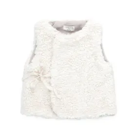 One More In The Family Unisex White Claire Vest For Baby