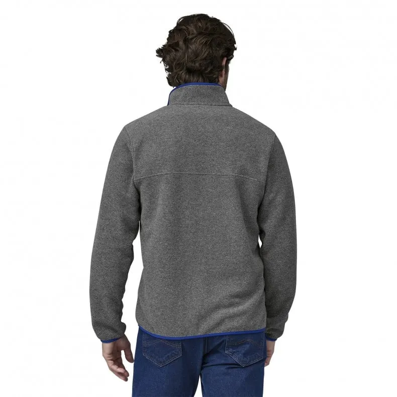 Patagonia Lightweight Synchilla Snap-T Pullover Fleece (Nickel w/Passage Blue)