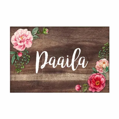 Personalized Name Plates for Home Flats Restaurants Office Cafe - Floral Roses