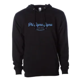 #Phi Sigma Sigma Hoodie, Elegant Print Design