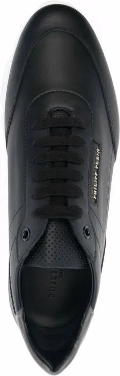 Philipp Plein leather low-top sneakers Black