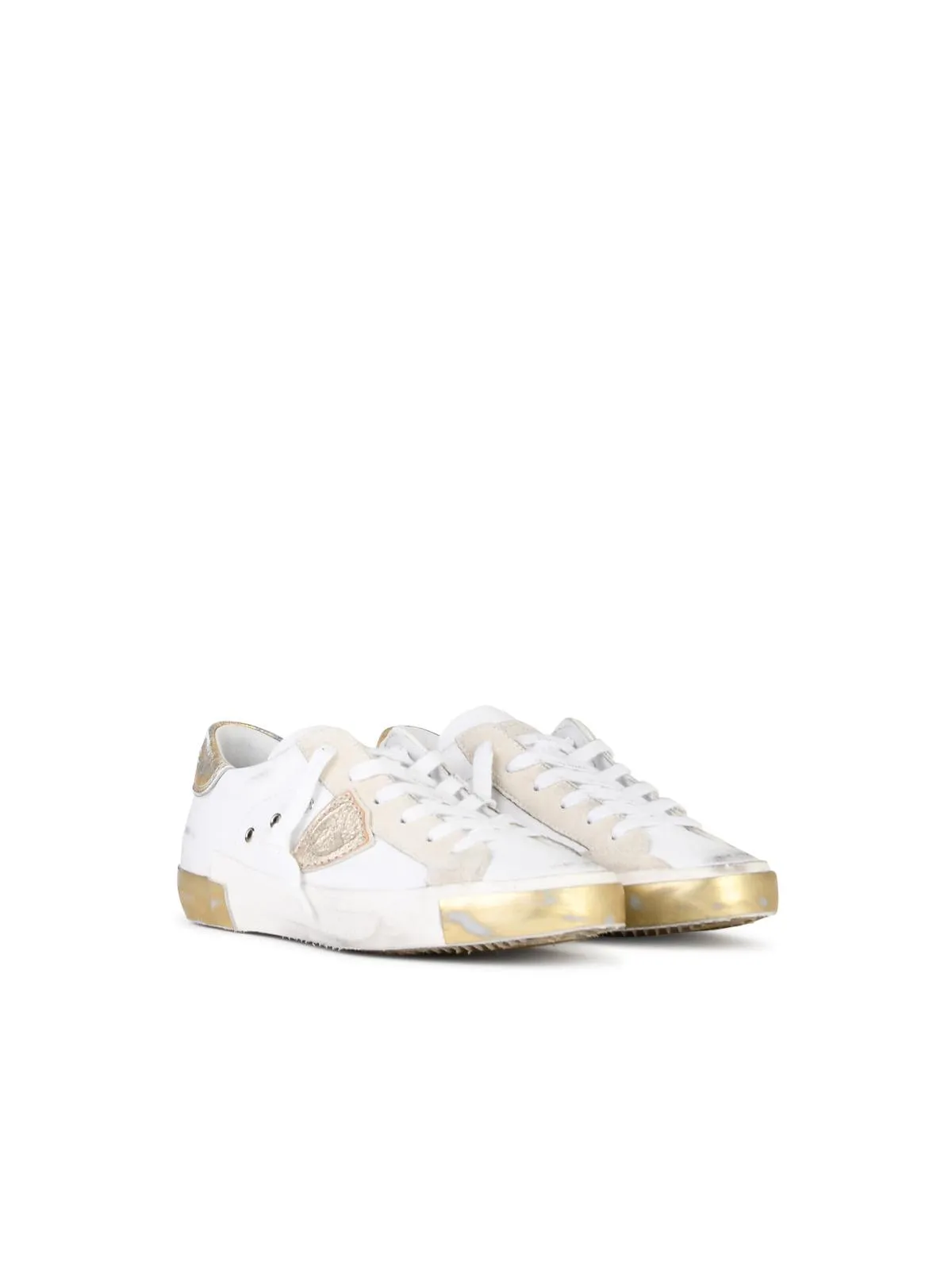 Philippe Model    Philippe Model 'Prsx' White Lear Blend Sneakers