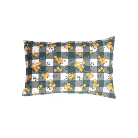 Pillow Case - Green Check Floral