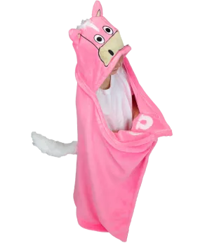 Pink Horse Kid's Hooded Blanket