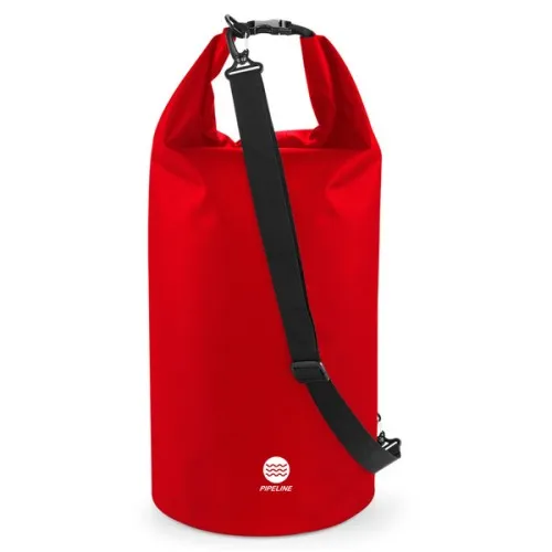 Pipeline Waterproof lightweight Wet Bag Red  100% Waterproof lightweight TPU  Lightweight yet durable  Waterproof heat welded se