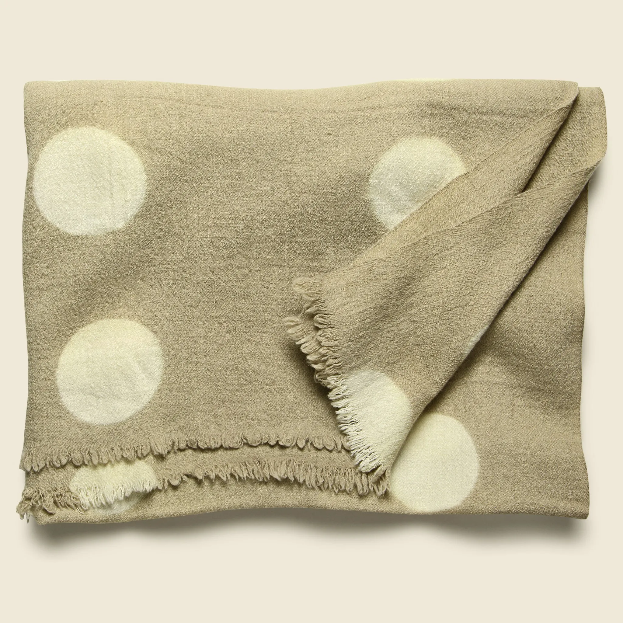 Polka Dot Throw Blanket - Tan