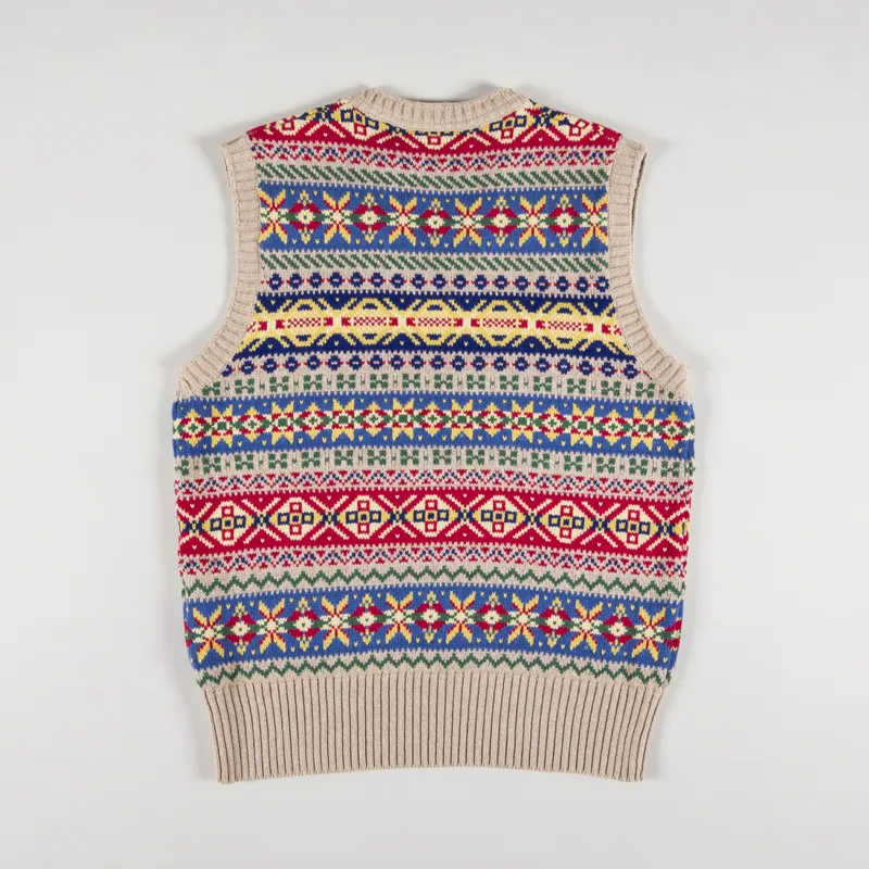 Polo Ralph Lauren FairIsle Jumper Vest Tan Combo