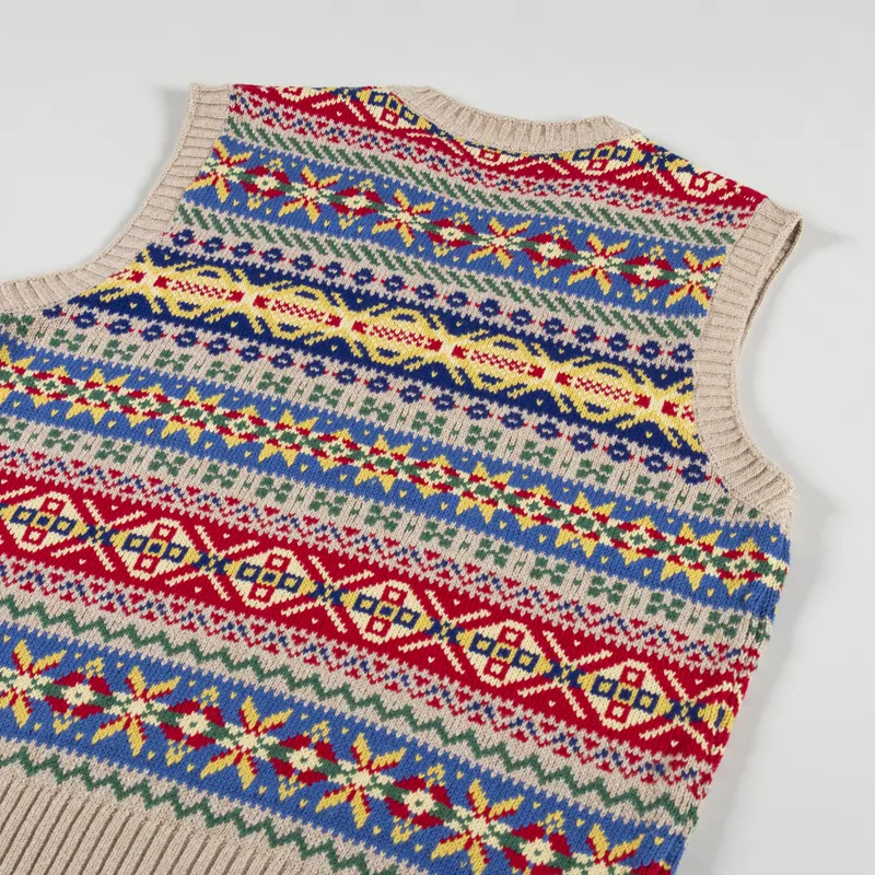 Polo Ralph Lauren FairIsle Jumper Vest Tan Combo