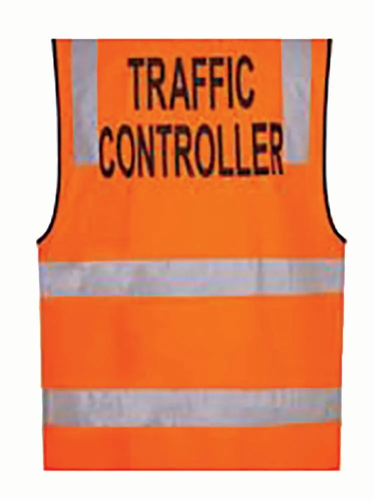 PORTWEST MZ105ORRS Vest - Day/Night Zip Traffic Control - Orange - Small