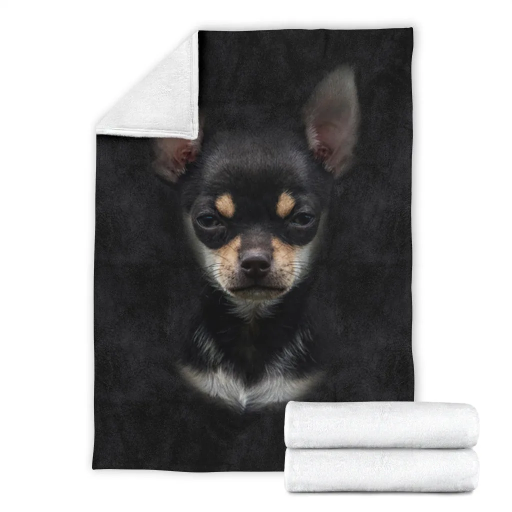 Premium Blanket Chihuahua 1 Face Hair