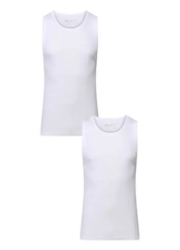 Pringle Men’s Pack of 2 White Vest | Kaleidoscope