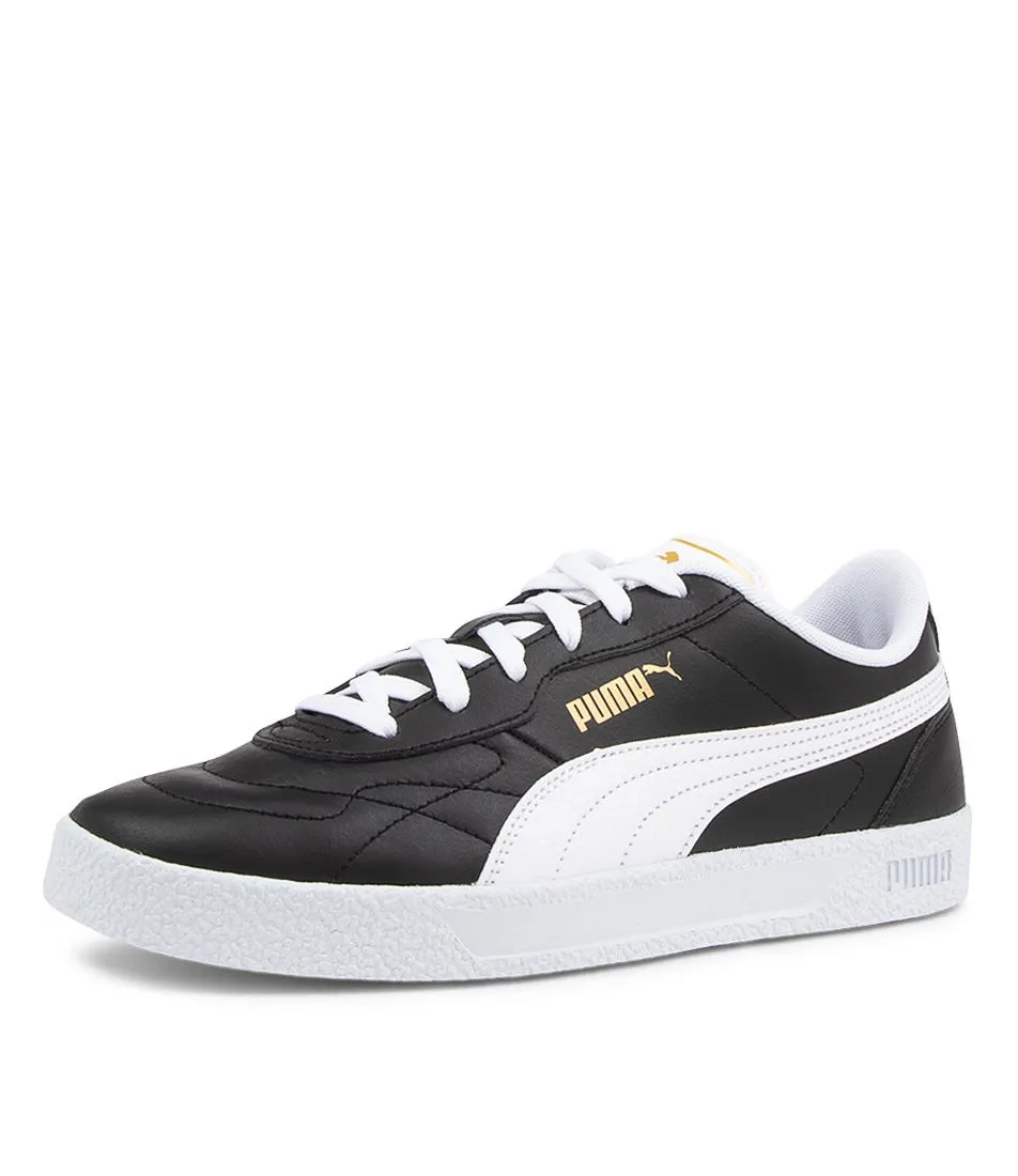 PUMA Club Zone Black White Gold Sneakers