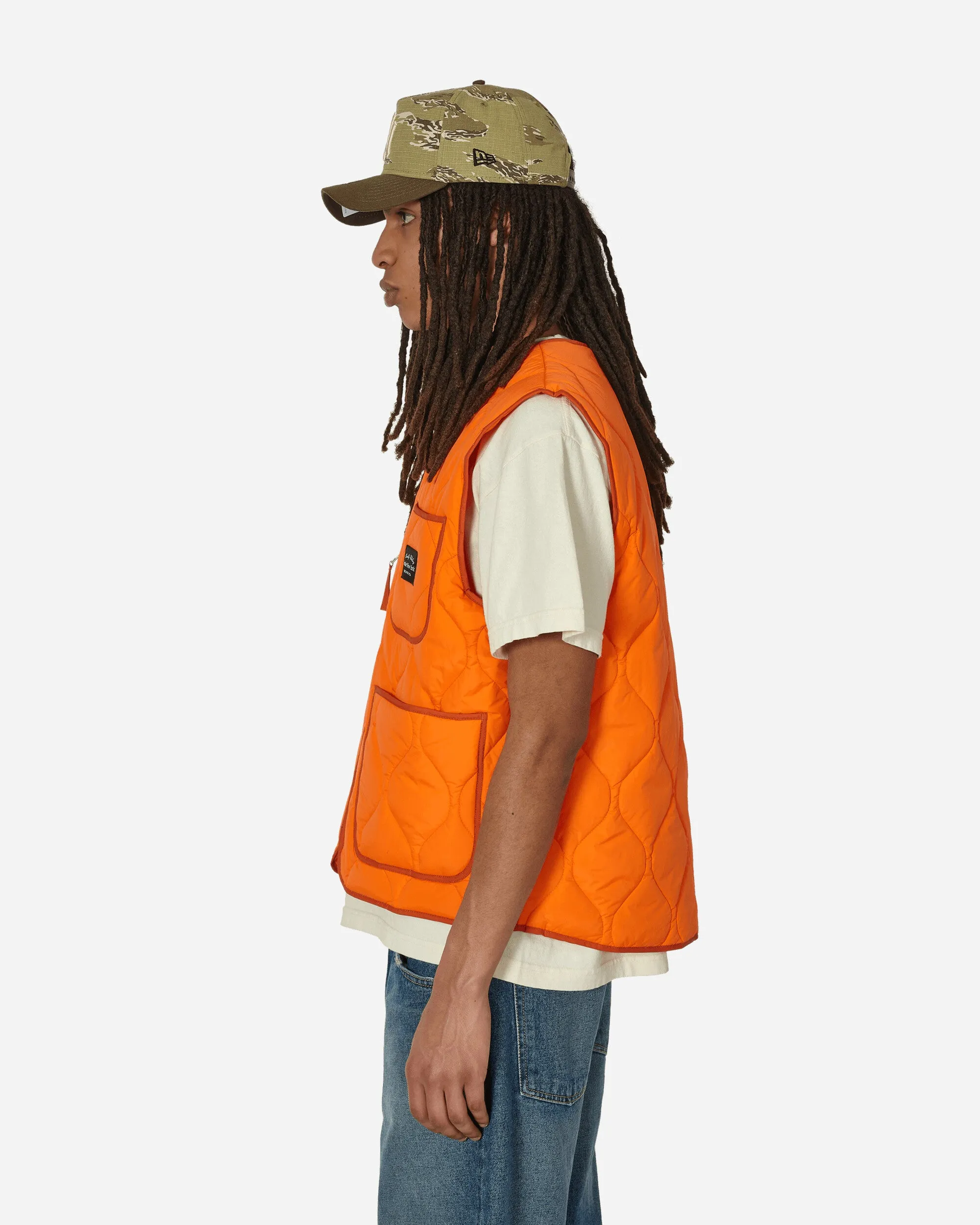 Quilted Nylon Shell Vest Orange