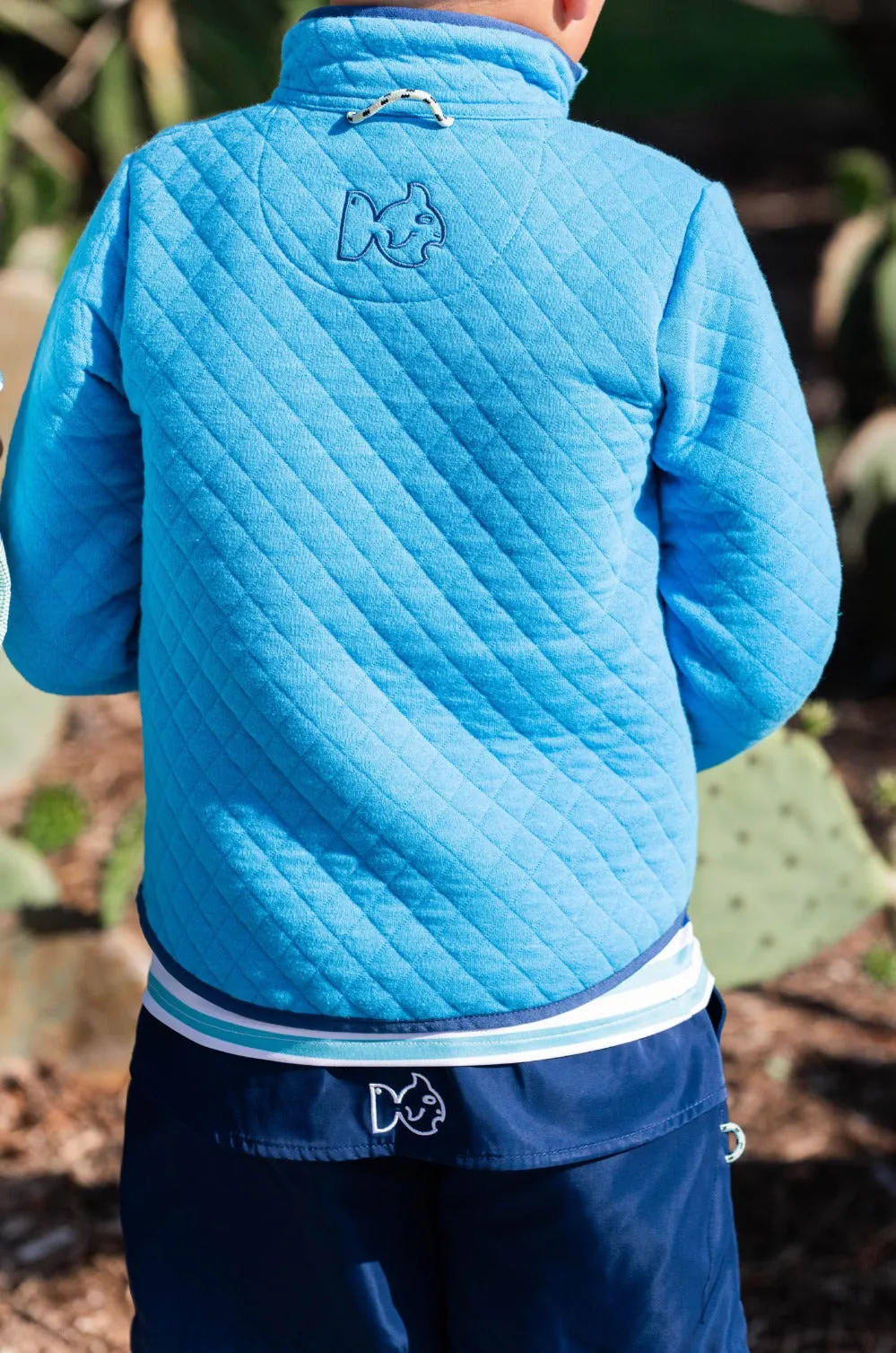 Quilted Zip Pullover