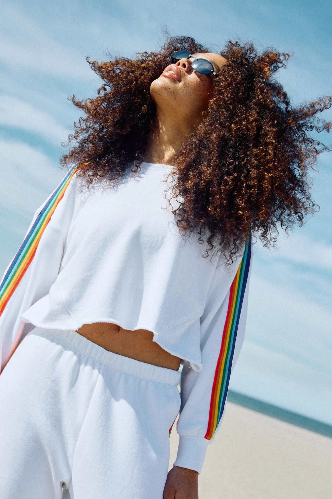 Rainbow Cropped Pullover