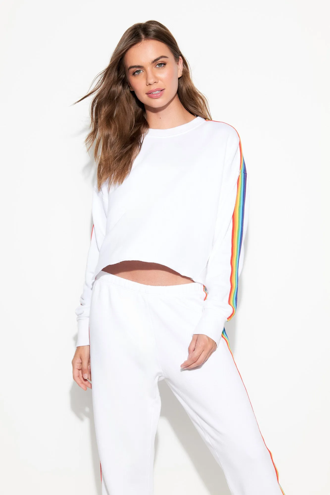 Rainbow Cropped Pullover