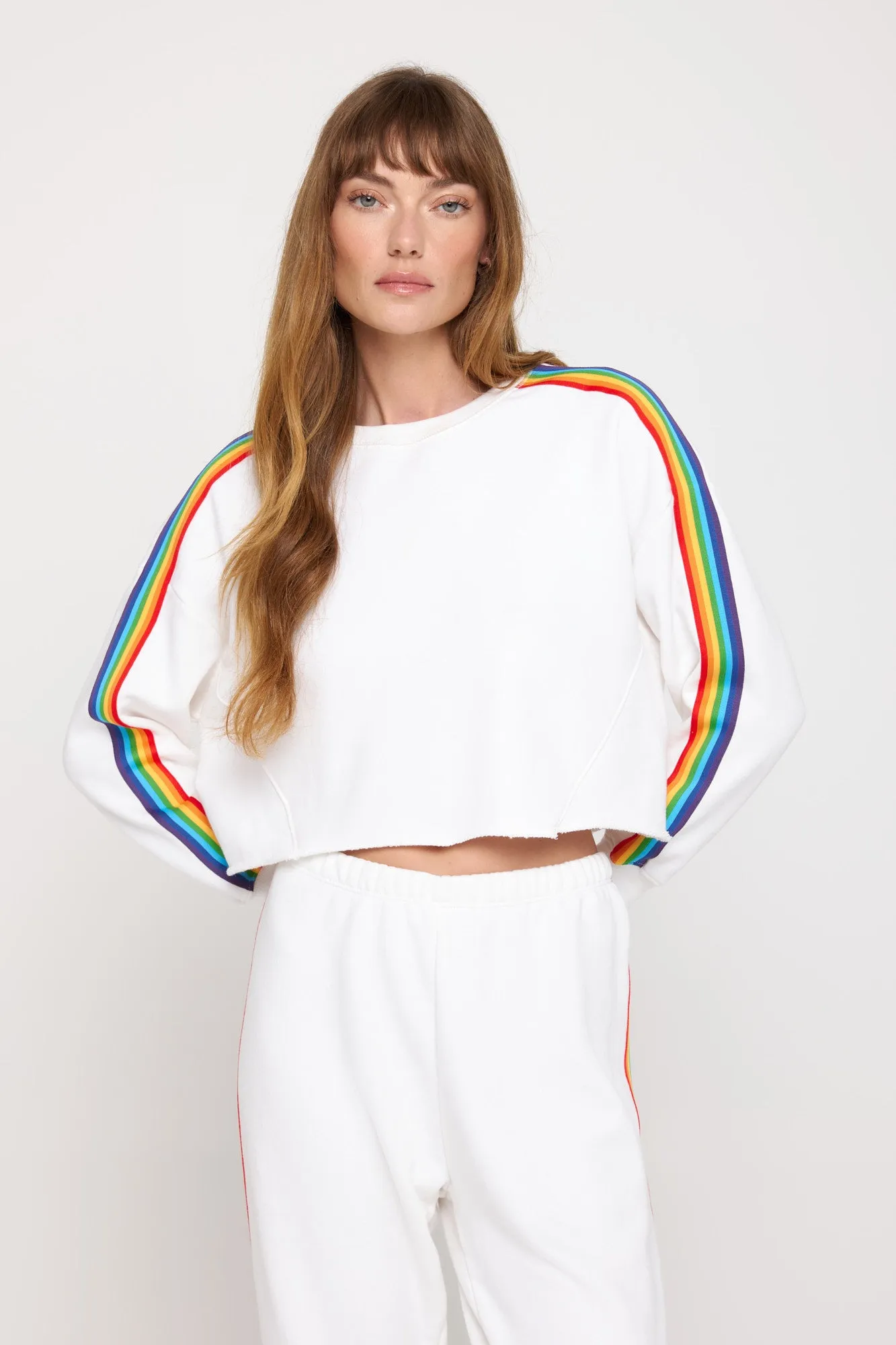 Rainbow Cropped Pullover