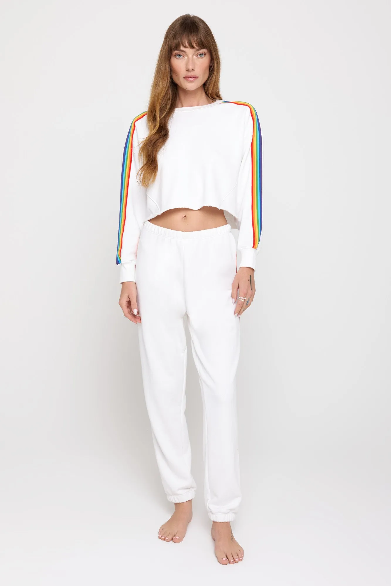 Rainbow Cropped Pullover