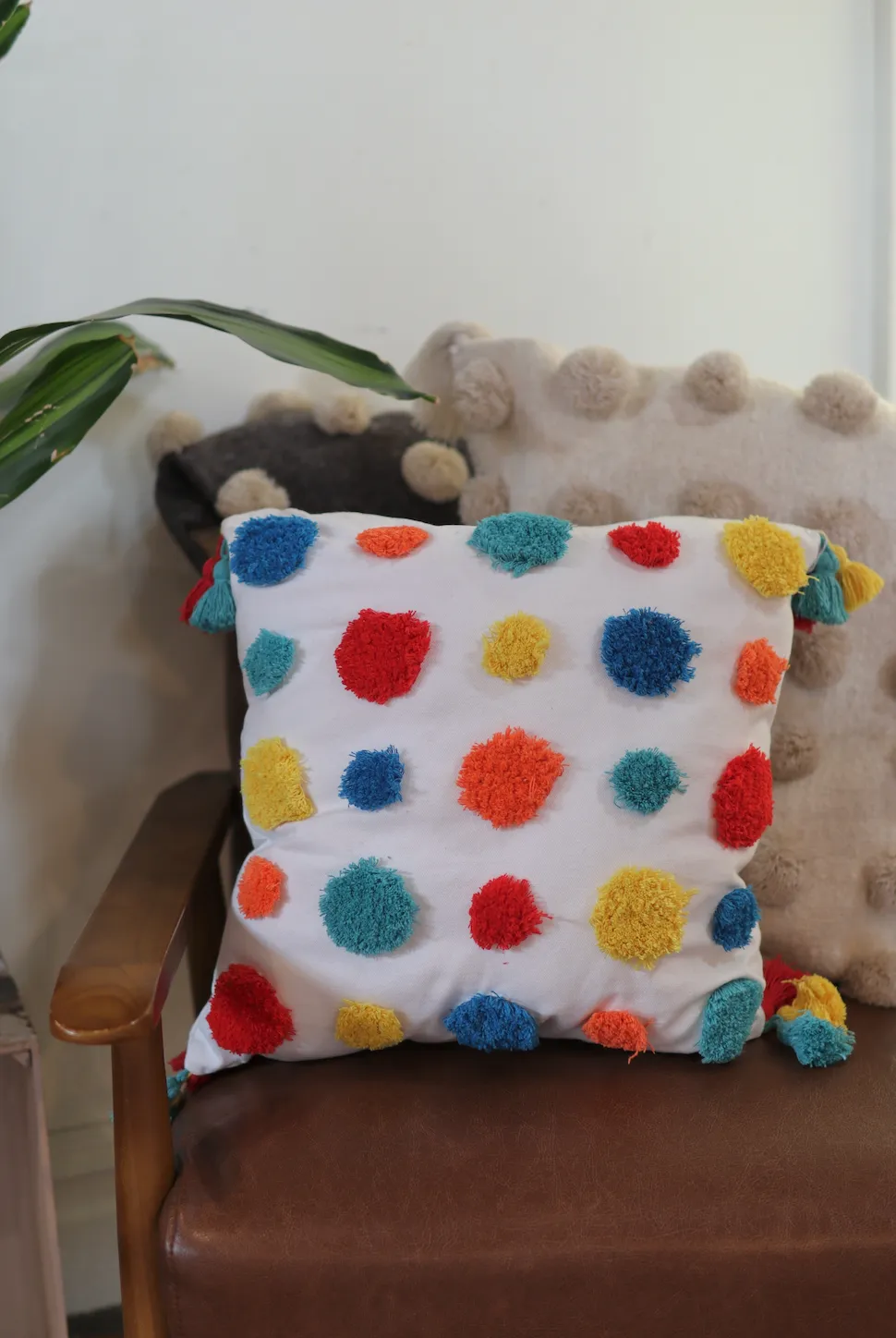 Rainbow Pillow- Dots