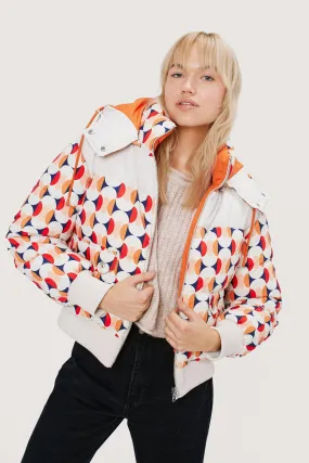 Recycled Retro Print Reversible Jacket