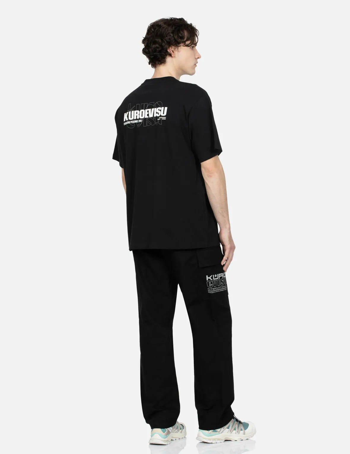 Reflective Seagull Print Straight Leg Straight Fit Pants