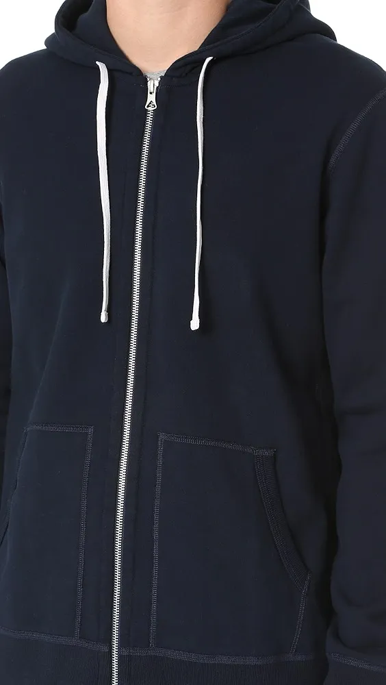 Reigning Champ   Midweight Terry Slim Zip Hoodie 