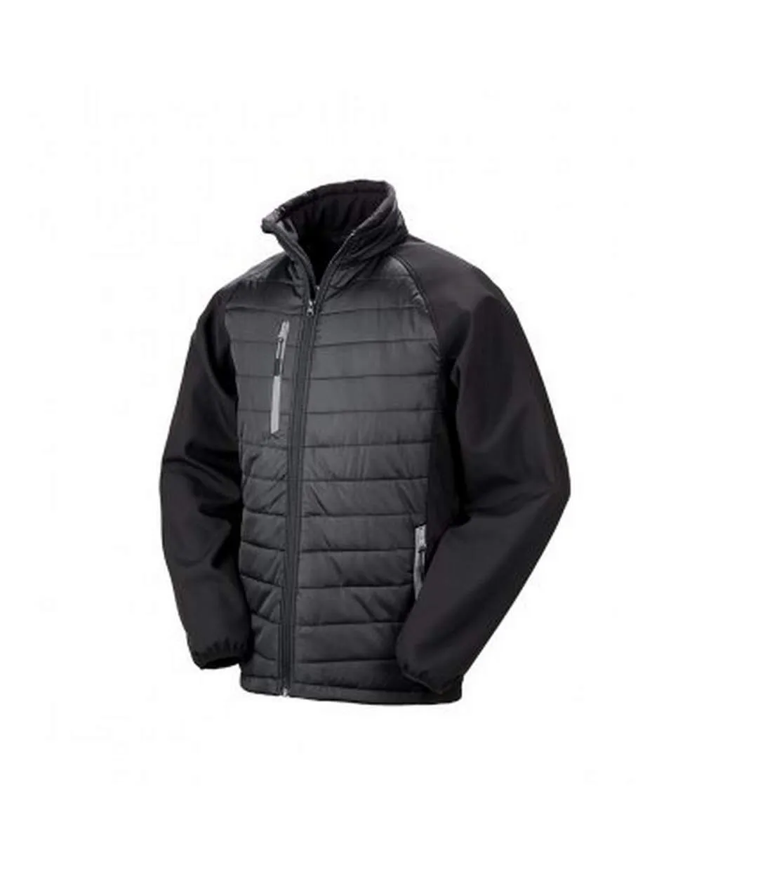 Result Mens Black Compass Padded Soft Shell Jacket (Black/Gray) - UTPC3326