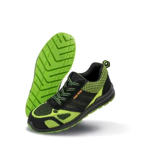 Result work-guard mens hicks safety trainers neon green/black WORK-GUARD by Result