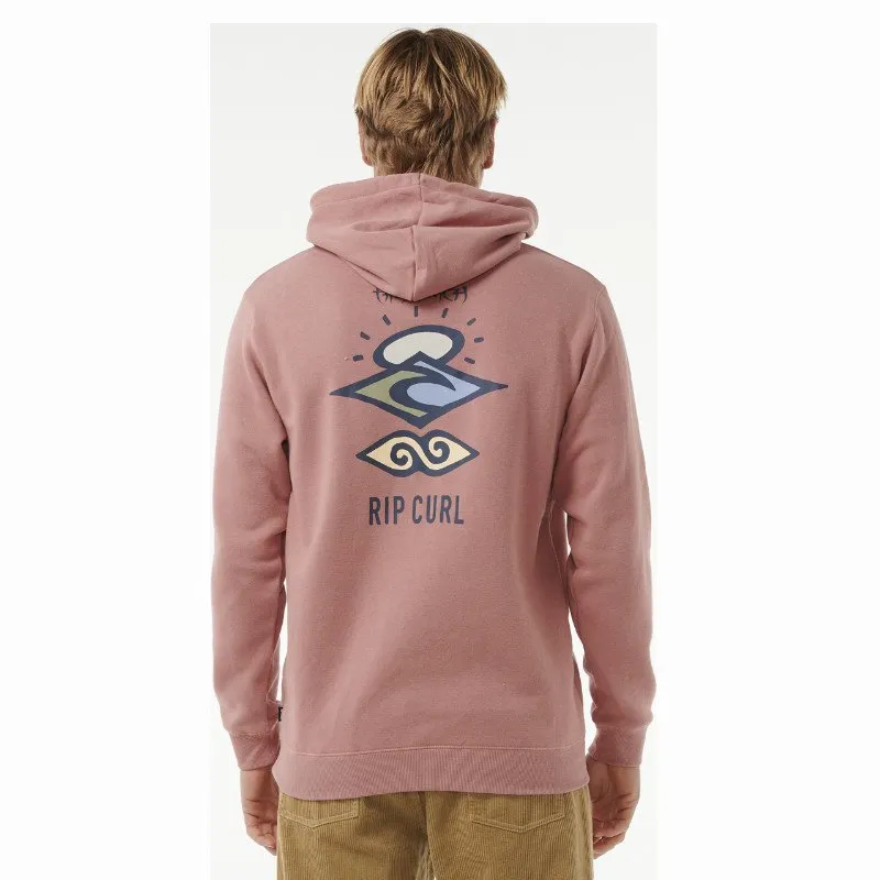 Rip Curl SEARCH ICON HOODIE IN MUSHROOM