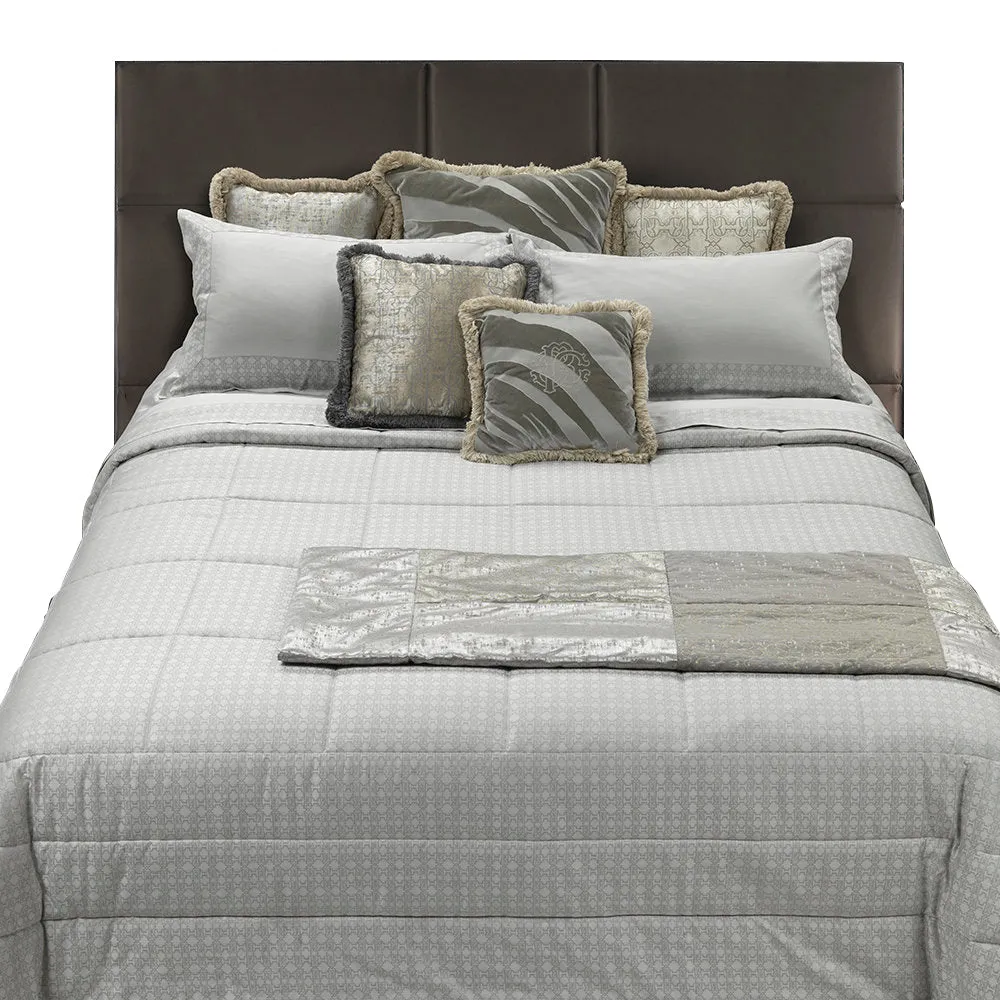 Roberto Cavalli Araldico New Jaquard Sheet Set And Comforter- Perla - 270X290+270X260 Cm