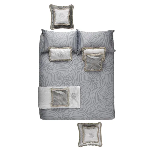 Roberto Cavalli Macro Zebrage Duvet Cover Set - Perla 260X240 Cm