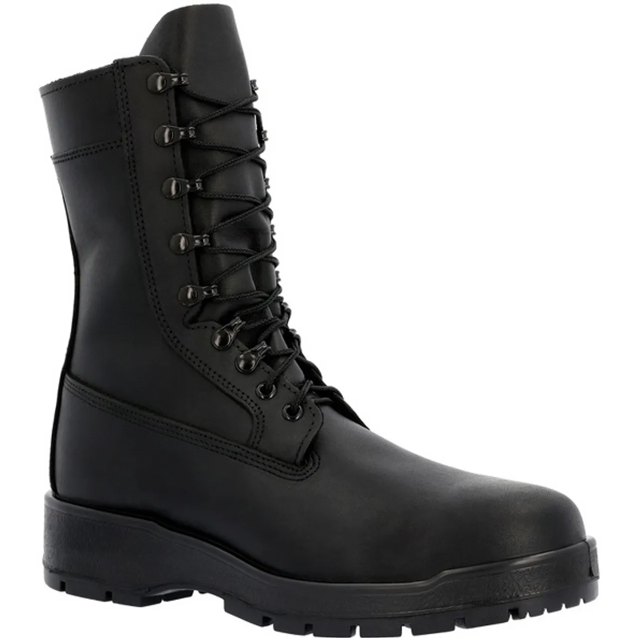 Rocky Mens Navy Inspired 9" Steel Toe Boot 808 BLACK