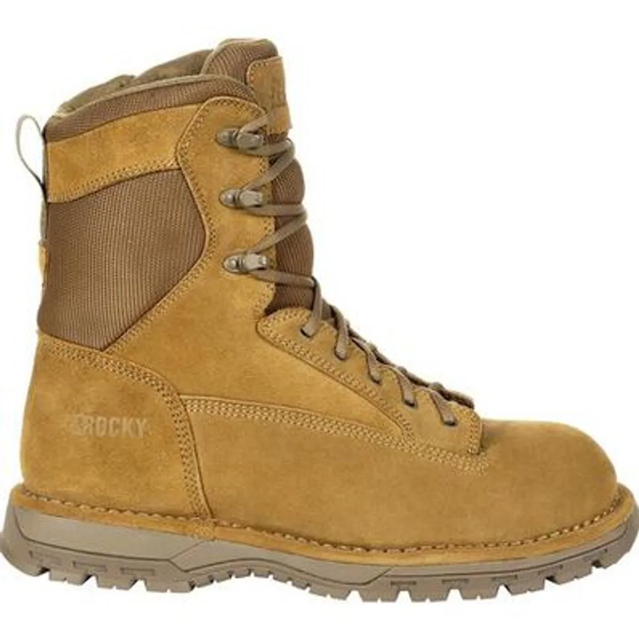 Rocky Portland 8" Side Zip Composite Toe Public Service Boot Coyote Brown