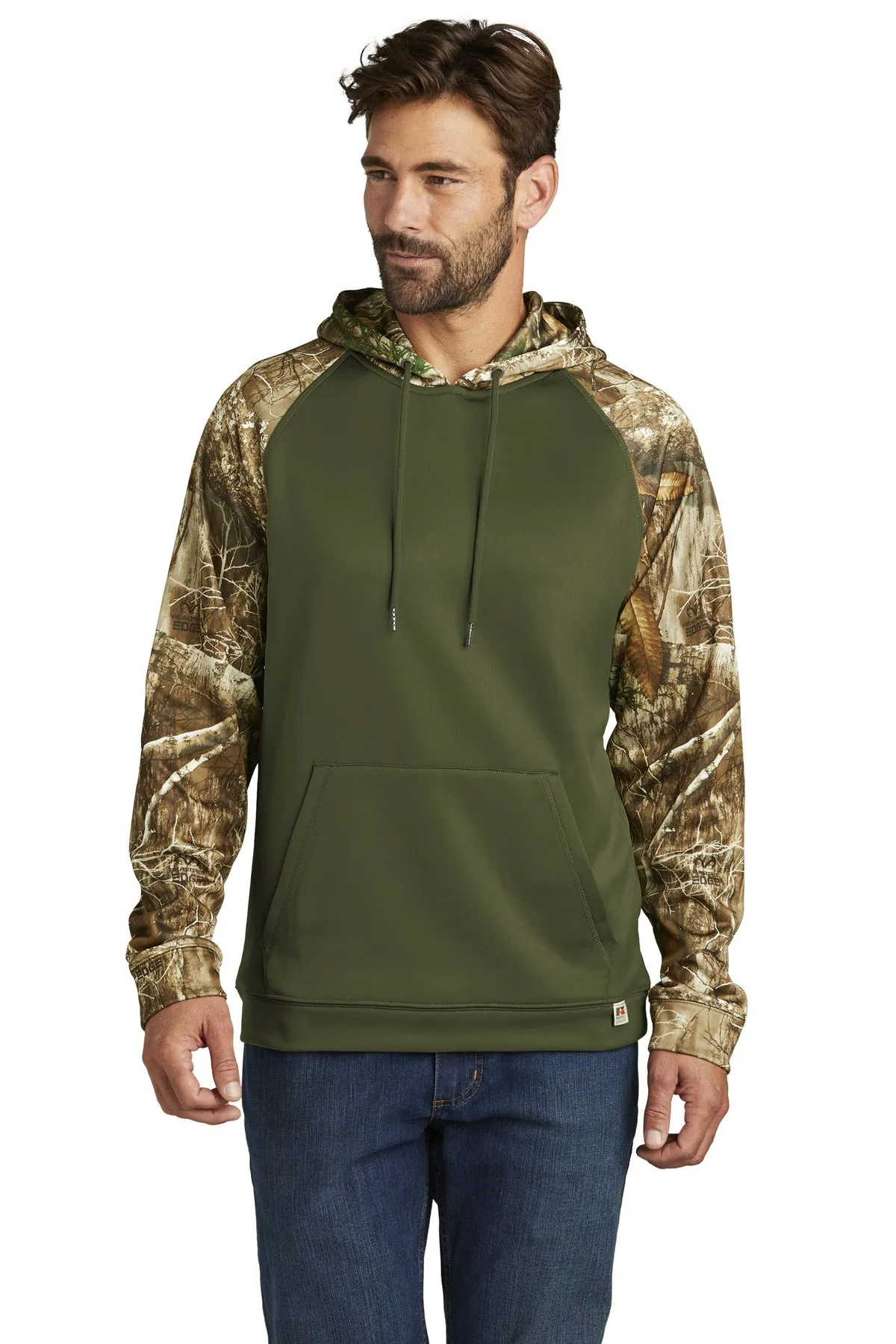 Russell Outdoors Realtree Performance Colorblock Pullover Hoodie. RU451