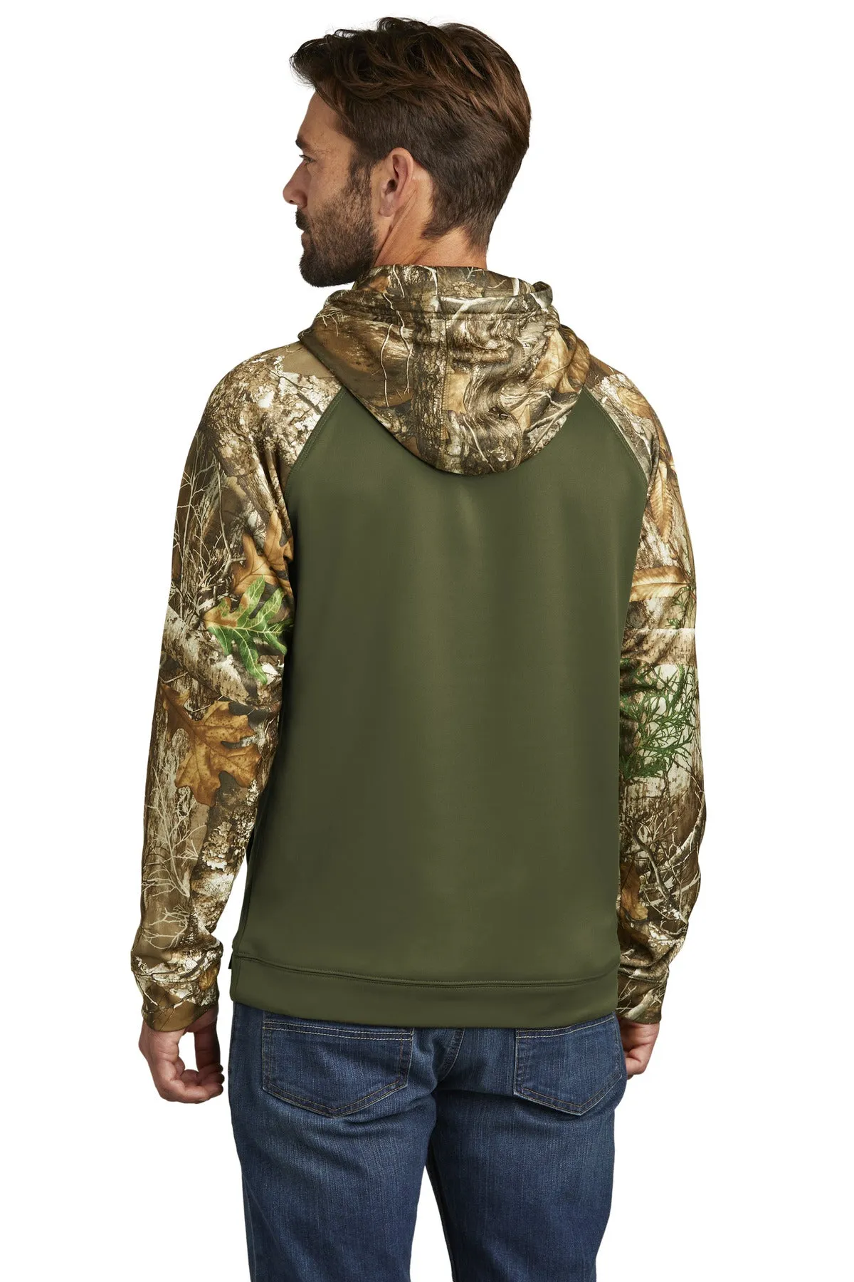 Russell Outdoors Realtree Performance Colorblock Pullover Hoodie. RU451