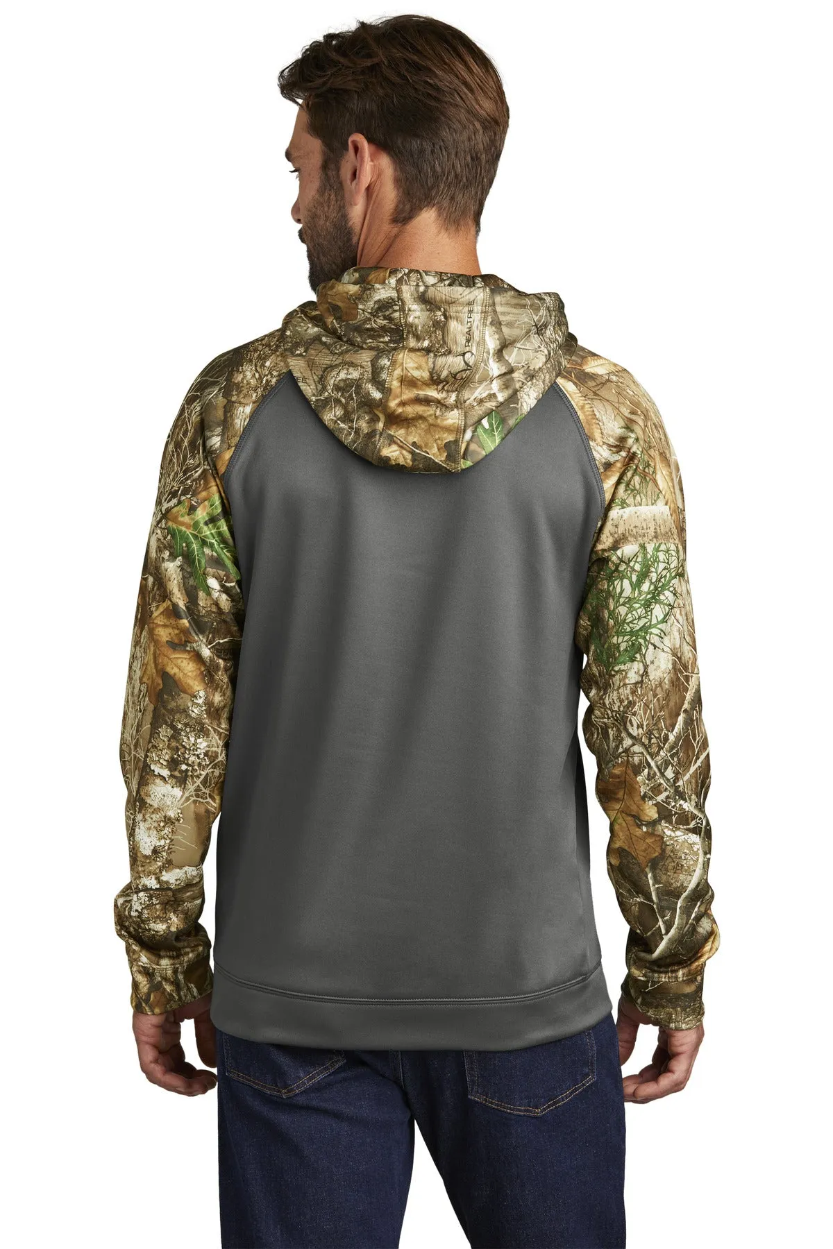 Russell Outdoors Realtree Performance Colorblock Pullover Hoodie. RU451