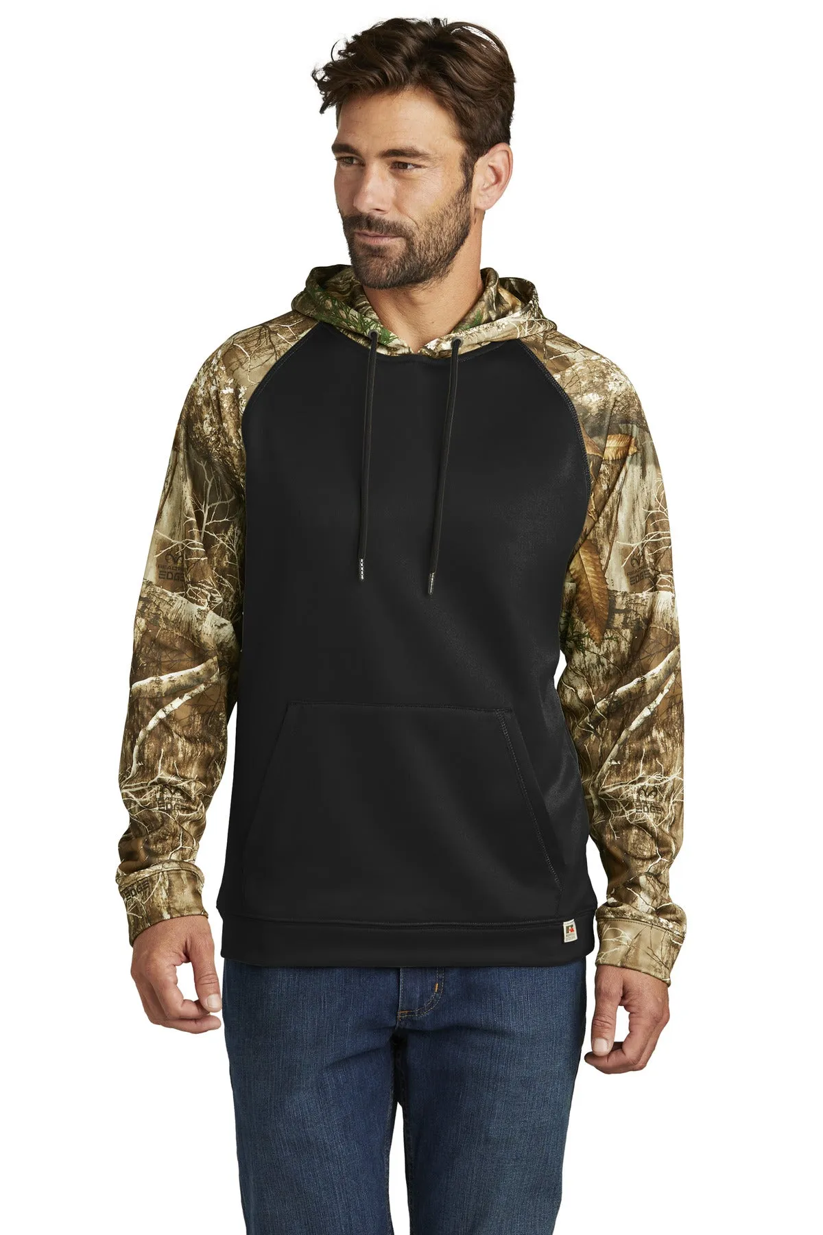 Russell Outdoors Realtree Performance Colorblock Pullover Hoodie. RU451