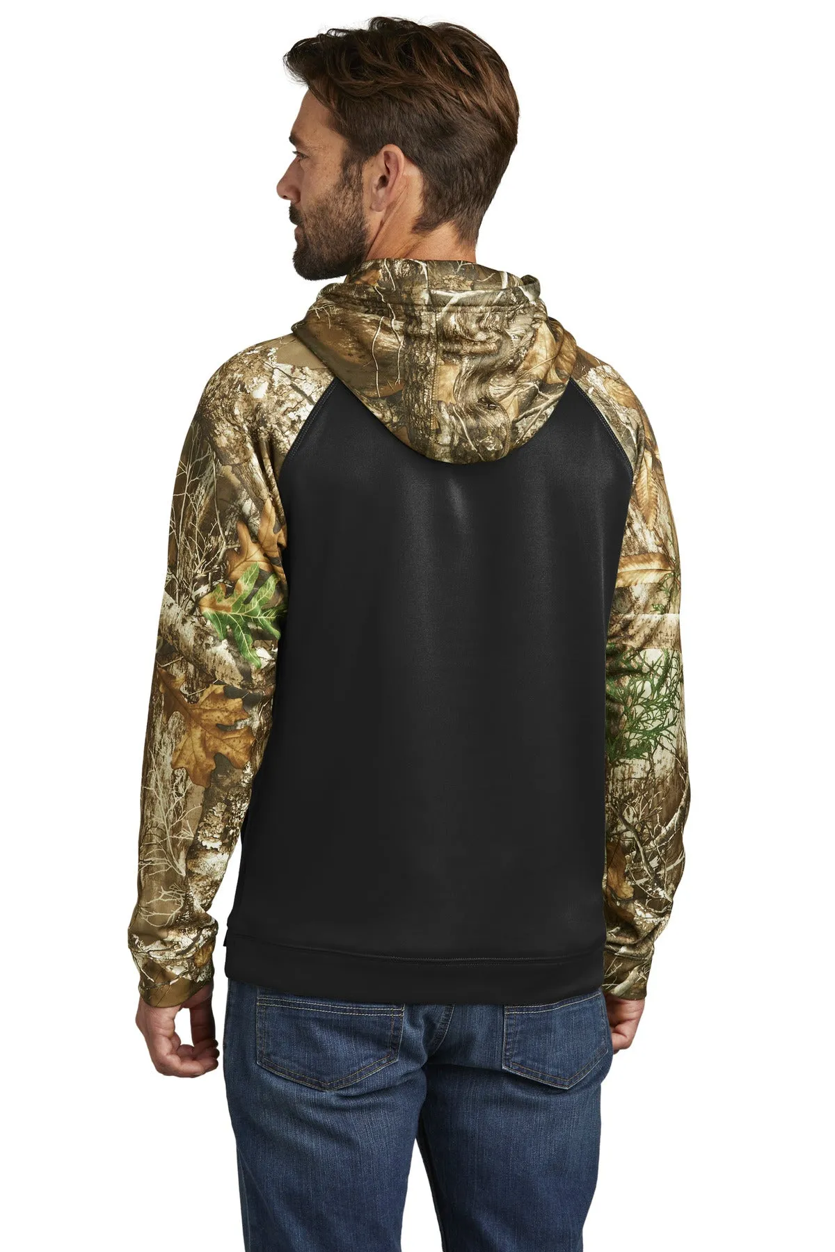 Russell Outdoors Realtree Performance Colorblock Pullover Hoodie. RU451