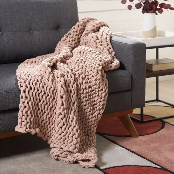 Safavieh Adalina Throw Blanket, Pink