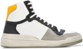 Saint Laurent panelled high-top sneakers White