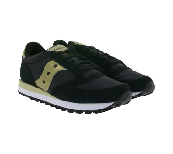 Saucony Jazz Original sneakers da donna, sneakers sportive basse con contenuto in vera pelle S1044-521 nero/oro