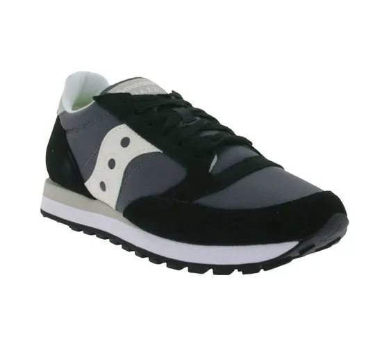 Saucony Jazz Original sneakers da donna, sneakers sportive basse con contenuto in vera pelle S1044-679 nero/grigio