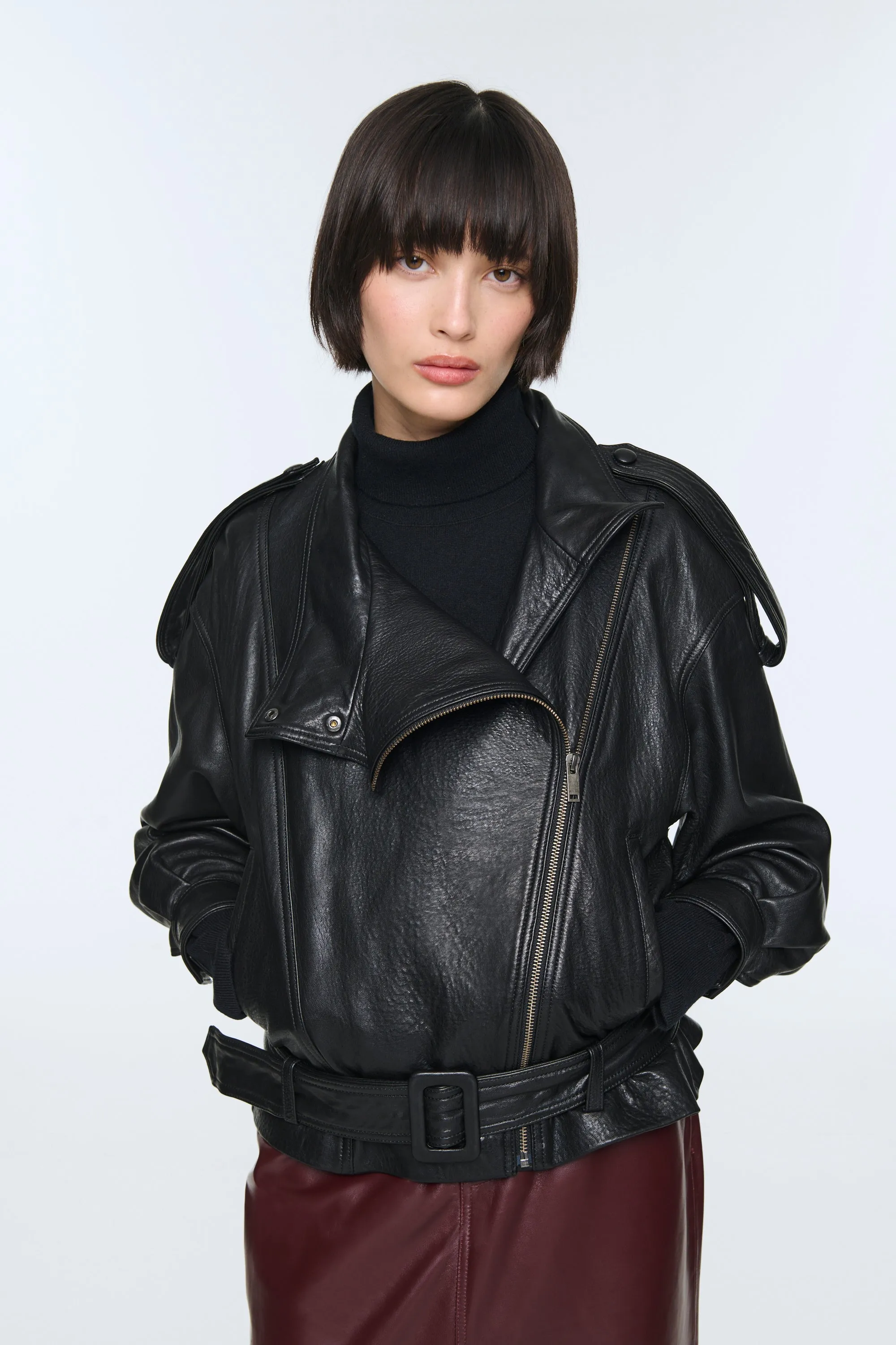 Serpa Grained Leather Jacket