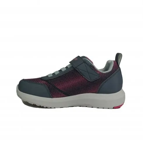 Skechers Dynamic Tread - Journey Time | Charcoal/Pink | Children's Waterproof Trainers